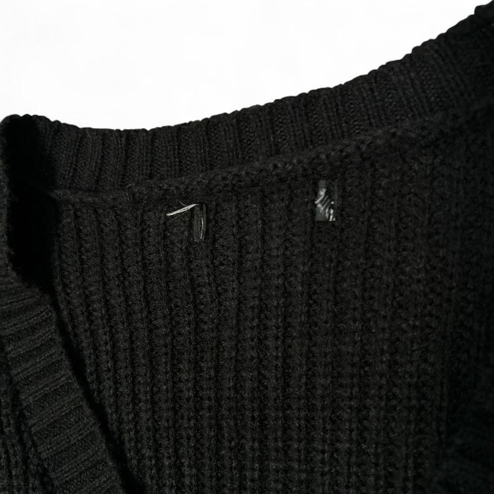 Hot Topic Black Womens M Mushroom Embroidered Ribbed Button Cardigan Sweater - Picture 7 of 8
